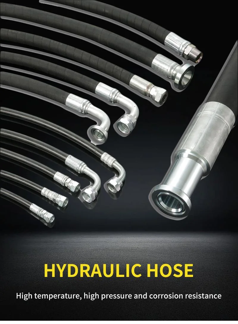Hydraulic Hose Assembly with Fitting, Rubber Hose Hydraulic Parts