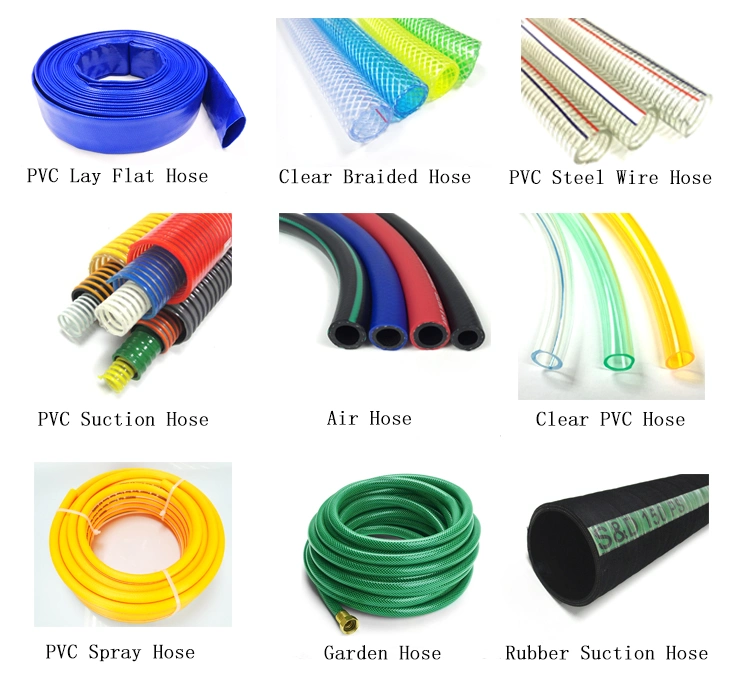 Industrial Flexible PVC Spring Spiral Steel Wire Reinforced Water Fuel Pipe Hose for Water Oil Powder Suction Discharge Conveying