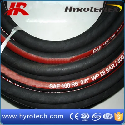 Fiber Braided Trailer Hydraulic Rubber Hose SAE 100r6